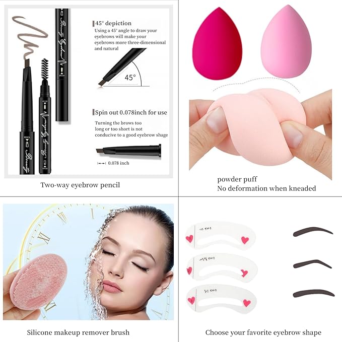 Makeup Kit for Teens Christmas Makeup Gift Set For Women,Makeup Kits For Teens Girls Gift Travel Makeup Set Eyeshadow Palette Foundation Concealer Lipgloss