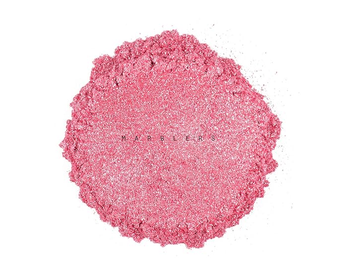 MARBLERS Chunky Natural Mica Powder [Ballerina Pink Pearl] 0.11oz (3g) | Highly Pigmented | Non-Toxic, Vegan, Cruelty-Free | Eyeshadow, Body Butter, Nail Polish, Nail Art | Party, Body, Face Makeup