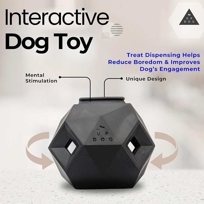 Treat Dispensing Balls for Medium Dogs and Cat Treat Dispenser Toy Interactive for Self-Play Improves Oral Hygiene, Mental Simulation, and Bordem Buster, Simple and Effective Food Toy (3.6 x 3.6 in)