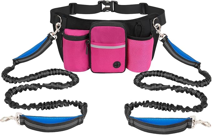 Dog Treat Pouch for Training, Rose Red