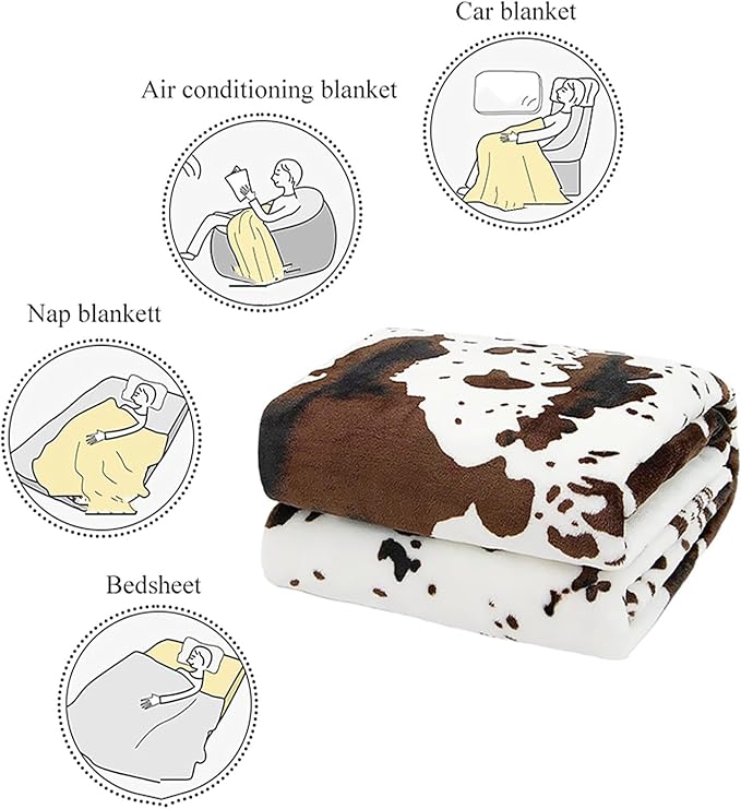 Leopard Faux Fur Blanket 60''x80'', 480 GSM Double Sided Thick Fluffy Throw Blankets for Bed Sofa Travel and Camping, Super Soft Cozy Plush Bed Blanket for All Seasons