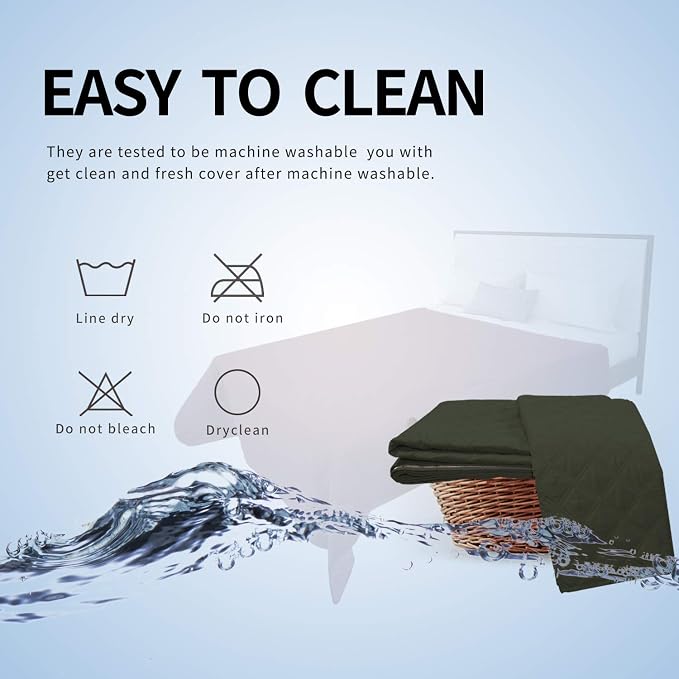 Easy-Going Waterproof Dog Bed Cover, Non-Slip Pet Blanket, 96x82in | Dark Green, Leakproof Couch Cover, Machine Washable Furniture Mattress Protector, Soft Sofa Mat For Dogs, Pet Friendly