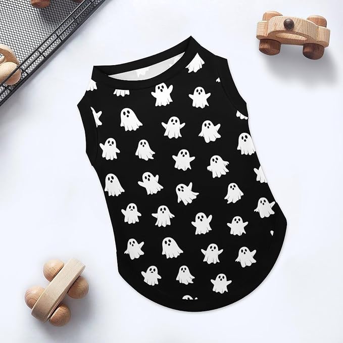 Halloween Pet Vest Spooky Pet Shirts Large | boo season Dog Shirt Vest cute pet Sleeveless Vests Ice Silk Dog T-Shirts holiday Dog Clothes Halloween Canine Wear
