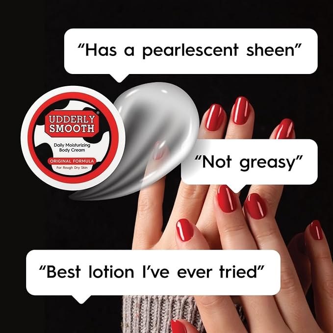 Udderly Smooth Hand (2 Oz) & Body Cream (12 Oz) Bundle, Daily Moisturizer to Restore Dry or Irritated Skin, Dermatologist Tested, 3 Items Total