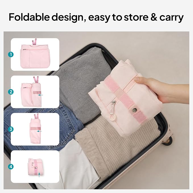 TOPEAST Foldable Tote Bag for Women with Yoga Mat Holder,Travel Tote Bag with Water Bottle Pocket,Lightweight Workout Gym Bag