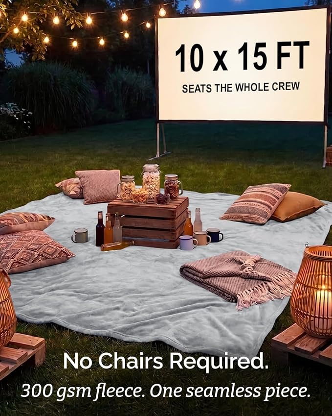 Ultra Soft Fleece Blanket Giant Blanket Size - Flannel Fleece Luxury Blanket - Lightweight for Couch Bed Chair - Thick, Warm and Breathable - All Season Cozy, Grey