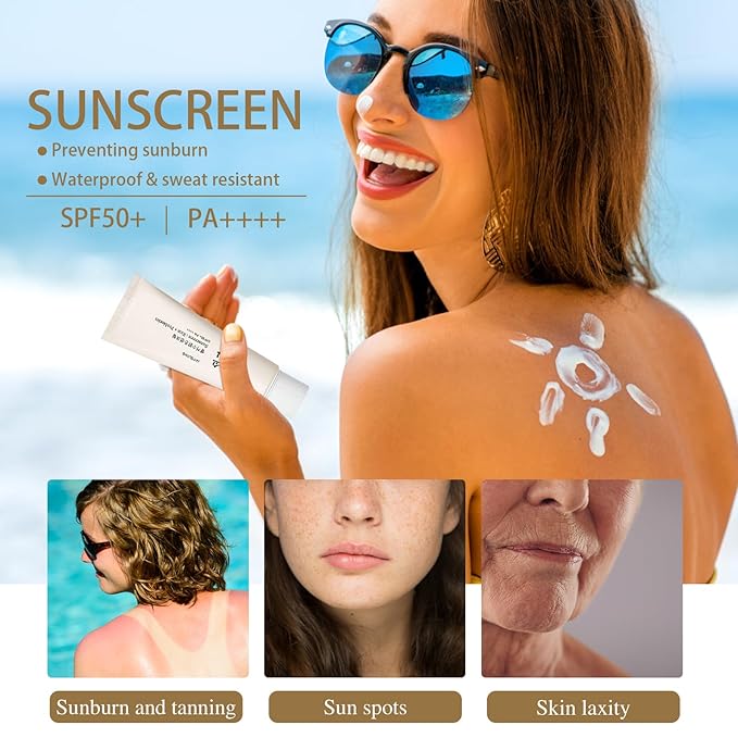 Relief Sun Organic Sunscreen SPF50+,Rice and Probiotics PA++++Korean Cream Care | Korean Skin for All Skin Types | UV Defens Nourishing Skin Protection (2, 2PCS)