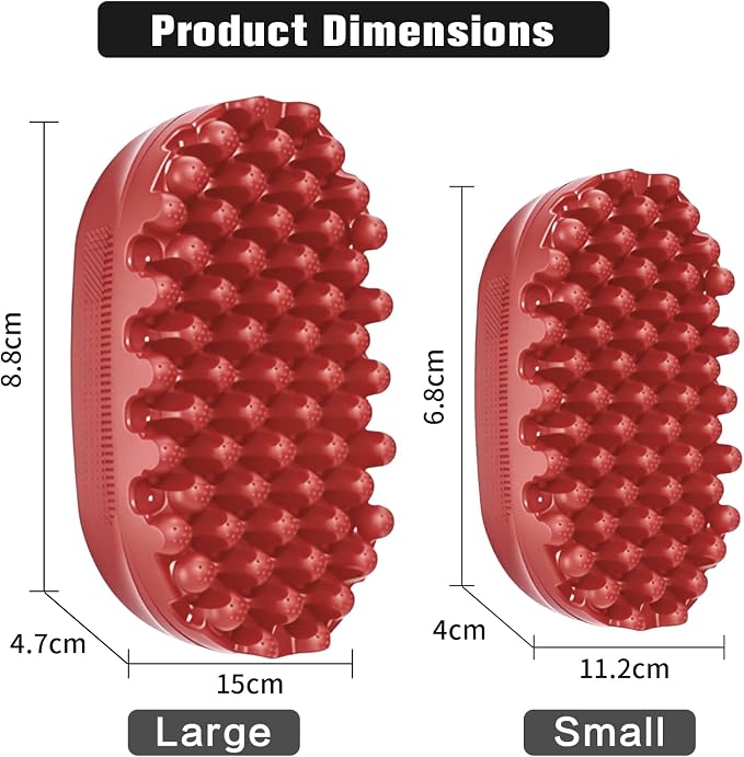 Rubber Curling Hair Brush，Premium Twist Tool for Afro Hair，Ideal for Curly, Coiled, 4C Hair，Quick & Easy Styling，Red