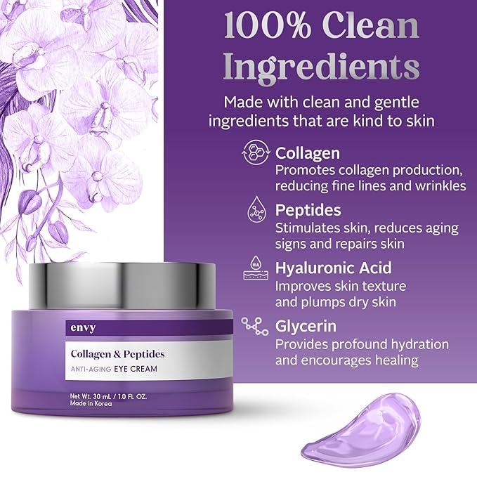 Envy Eye Cream Duo Pack Vitamin C & Vitamin E 1.00 fl oz. Collagen & Peptides 1.00 fl oz.