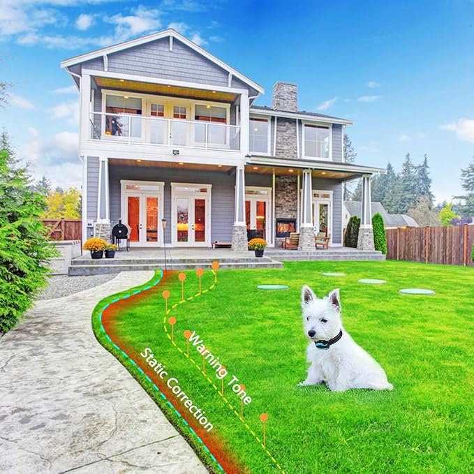 PcEoTllar Electric Fence for Dogs, Underground Dog Fence System, 1 Collar
