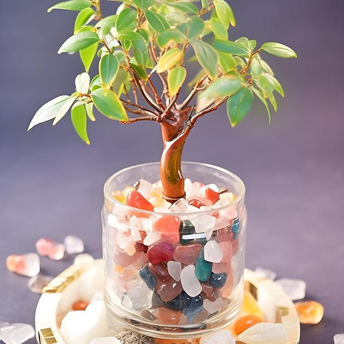 Polished Mixed Crystal Chips 200 Pcs - 0.3" Tumbled Stone Chips Crushed Sea Glass Stones Healing Reiki Crystal Making Home Decoration