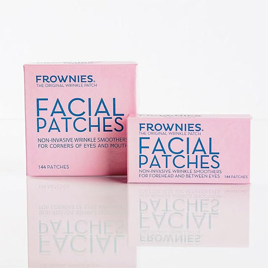 Frownies Facial Wrinkle Patches Bundle – Forehead & Between the Eyes (144) Corners of Eyes & Mouth (144) Anti Wrinkle Patches – Helps Smooth Frown Lines and Smile Lines