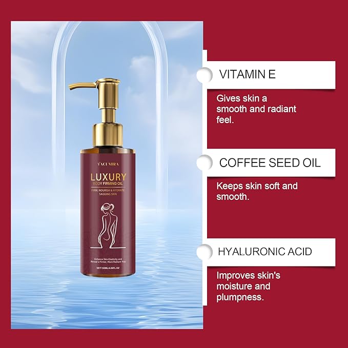Body Firming Oil – Skin Tightening & Moisturizing Treatment for Smooth, Firm & Glowing Skin– 4.06 Fl Oz