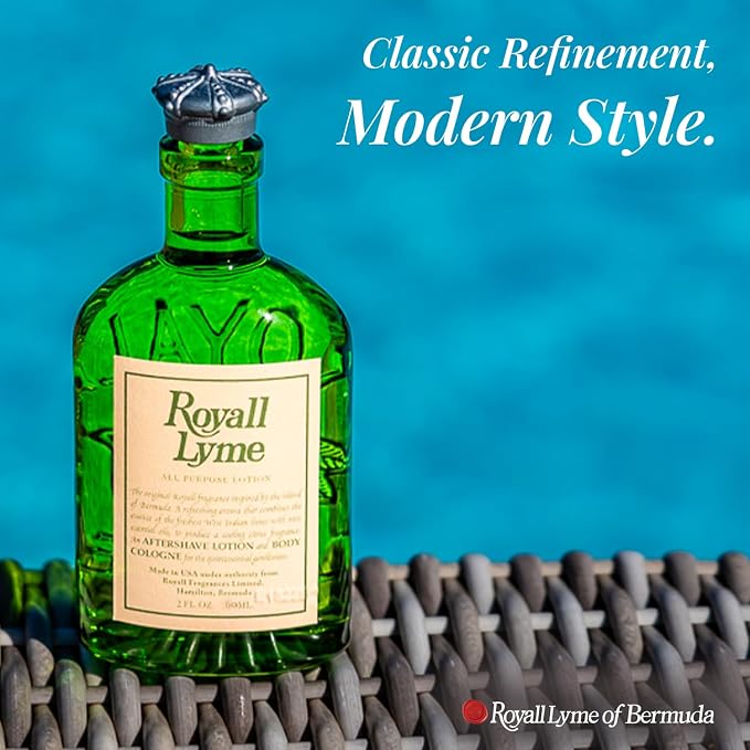 ROYALL LYME, Men's Heritage Cologne, Inspired by Bermuda – 2 Fl oz Splash