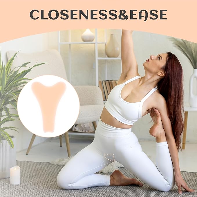 4 Pack Y Shape Concealer for Women,Reusable Anti Underwear for Women,Invisible Silicone Ladies' Seamless Pads Cover for Leggings Swimsuits All and Yoga Pants(Skin Color)