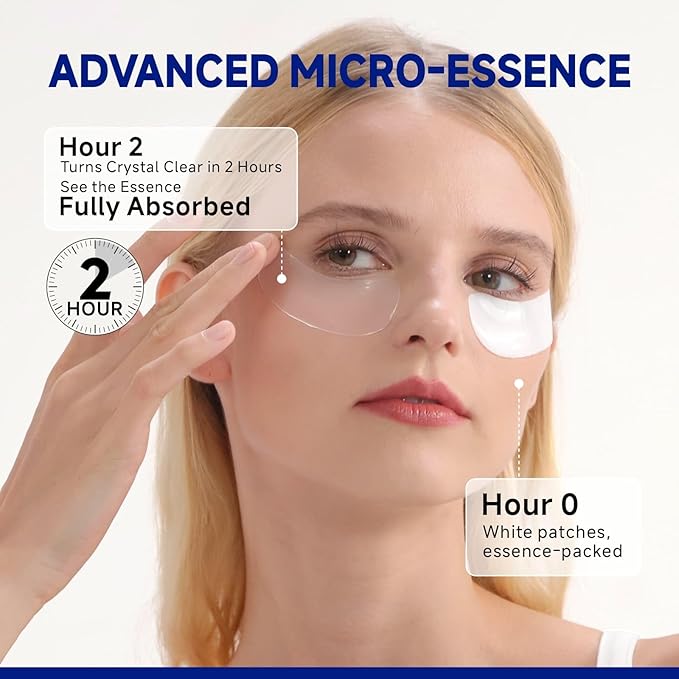 Peptide Under Eye Patches, Firming Eye Patches Instant Reduces Dark Circles and Puffiness, Collagen Under Eye Mask for Bags Treatment, Wrinkles, 24 Pairs