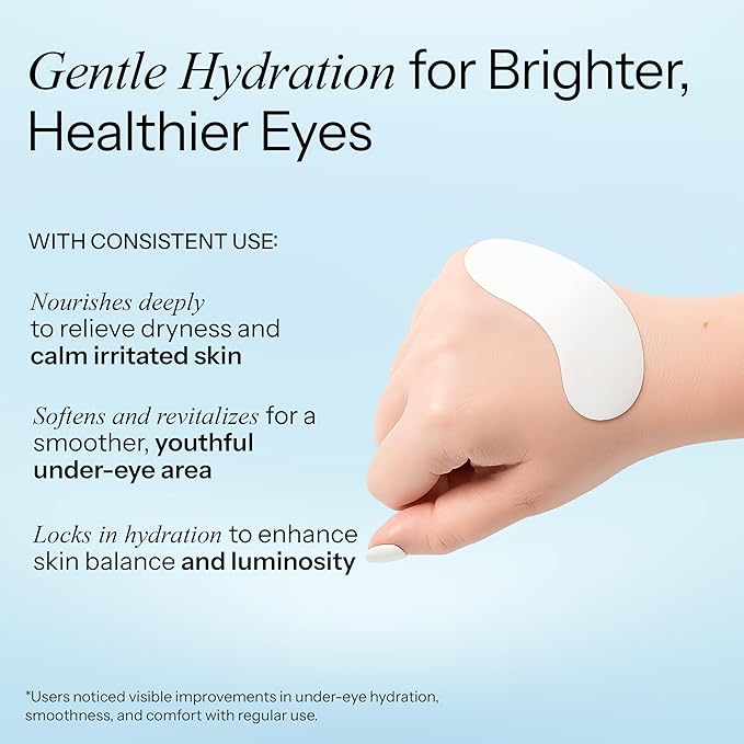 Hyaluronic Acid & Ceramide Under Eye Patches - Dermatologist Tested, Anti Aging, Korean Skin Care - Anti Wrinkle Pads For Puffy Eyes And Under Eye Bags - Vegan, Clean Beauty - 15 Pairs
