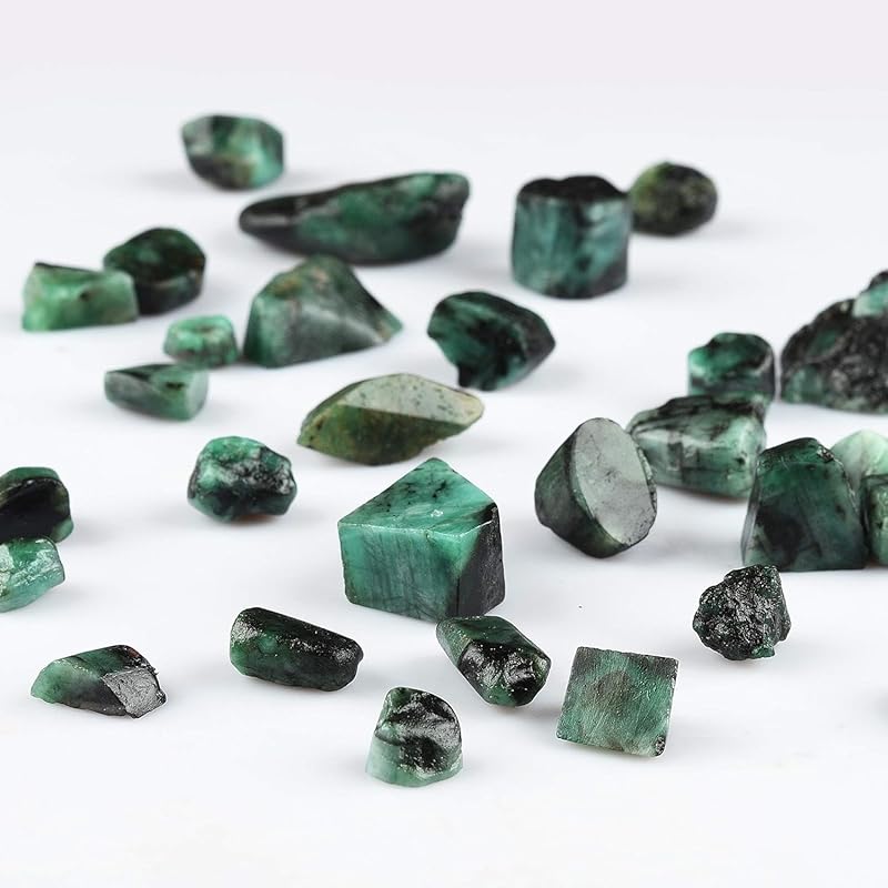 50 carats Raw Green Emerald Stone Lot, Rough Gemstone, Natural Crystals, Chakra Crystals, Healing Stones, Wholesale Pack, Jewelry Making Supply, Supply, (5-6pcs)