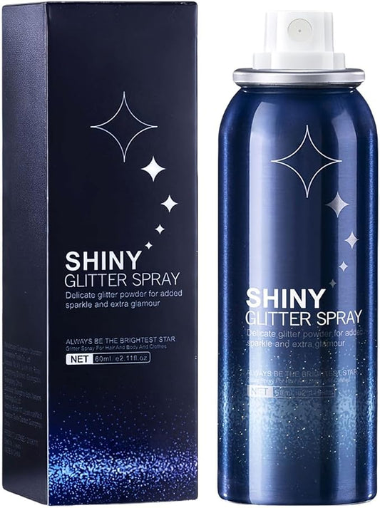 Body Glitter Spray, Perfect Glitter Spray for Body and Hair&Clothes Music Festival Stage Makeup and Festival Rave (2.11 Fl Oz)