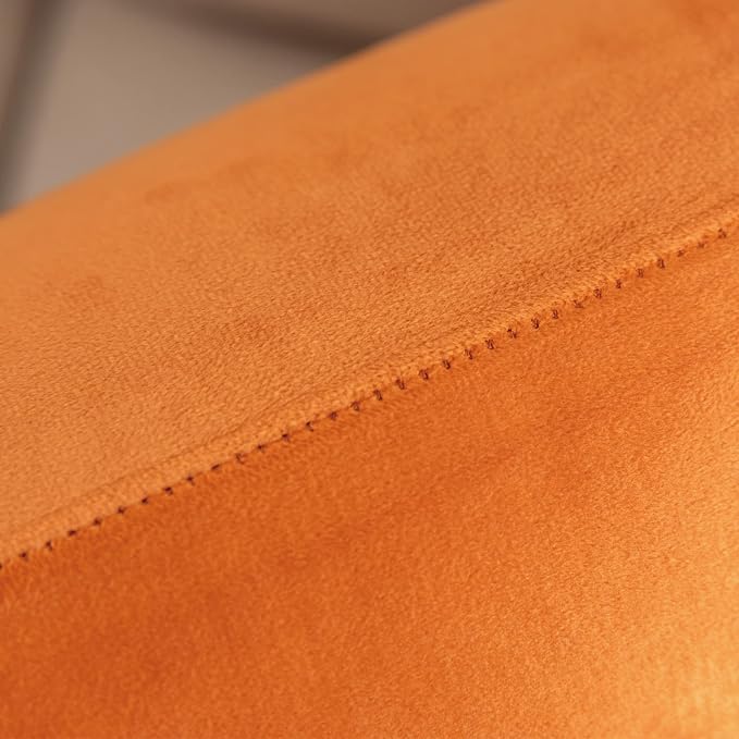 NiNi ALL Orange Velvet Throw Pillow Covers 12x20 Pack of 2 Decorative Couch | Soft Solid Cushion Squar Pillow Cases for Chair Sofa Bedroom Farmhouse Living room Modern Luxury Home Decor Fall Halloween