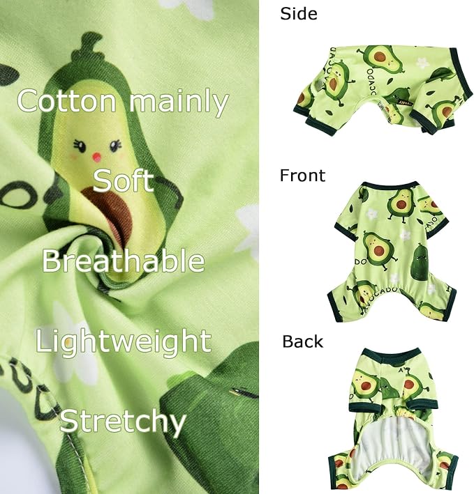 Dog Pajamas for Small Dogs Boy Girl, Dog Clothes Tiny Chihuahua Yorkie Spring Summer Shirt, Cute Puppy Outfit Pjs Jumpsuit Cat Onesie Apparel Pet Clothes