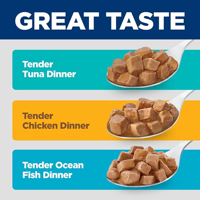 Hill's Science Diet Adult 1-6 Wet Cat Food Variety Pack | #1 Veterinarian Recommended, Chicken, Tuna, & Ocean Fish, 5.5 oz. Cans, 12-Pack