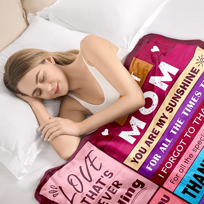 Birthday Gifts for Mom from Daughter or Son, To My Mom Blanket, 50" x 60" | Best Mom Ever Gift, I Love You Mom Gifts On Christmas, Mothers Day, Valentines Day, Anniversary