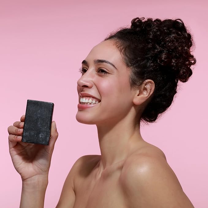 Dr. Natural Black Bar Soap, 5 oz - Ultra-Moisturizing Natural Soap with Shea Butter - Safe for Family and Pets - Helps Reduce Acne and Blemishes - Organic Bar Soap for Hands, Body Wash, Laundry