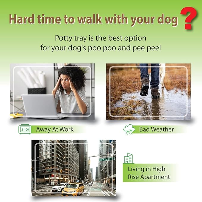BANU Puppy Pee Pad Holder Indoor Outdoor Dog Potty Toilet Training Tray 20" x 16" for Small and Medium Dogs (Ivory) | Dog Pee Pad Tray, Puppy Training Pad Tray, Indoor Outdoor, Small dogs Medium Dogs Puppy Training Pad Holder