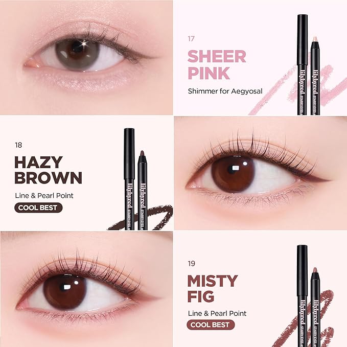 lilybyred Starry Eyes Am9 to Pm9 Gel Eyeliner | Korean Gel Eyeliner, Intense Color Payoff, Creamy Formula, Easy Blending, Built-in Sharpener, Smudge-Proof, Long-Lasting, 0.017 oz. (12 Walnut Brown)
