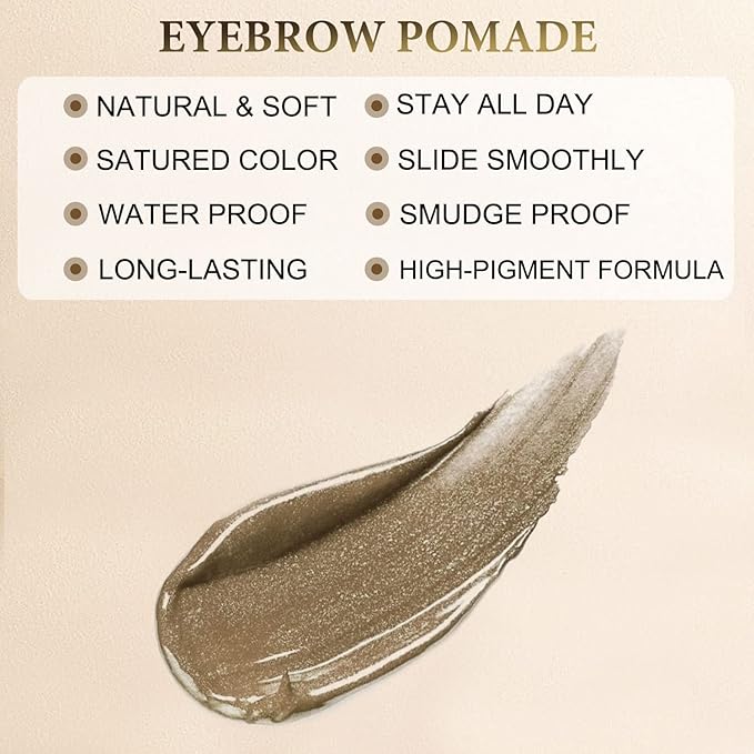Eyebrow Pencil Makeup Kit, with Waterproof 2-IN-1 Microblading Eyebrow Pen, Eyebrow Pomade, Eyeliner and Dual-ended Eyebrow Brush, Brow Pencil Kit for Natural Eyebrows - Blonde