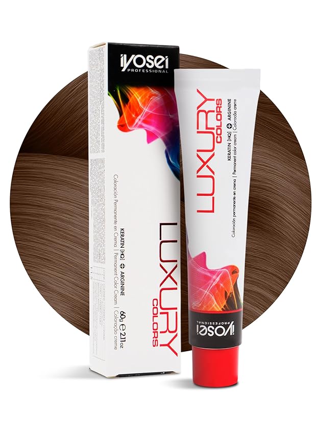 Iyosei Professional Luxury Color #7 Blonde Permanent Hair Dye – Cream Hair Color with Micropigmentation & Keratin – Long Lasting Natural Blonde Shade for Women – Full Coverage