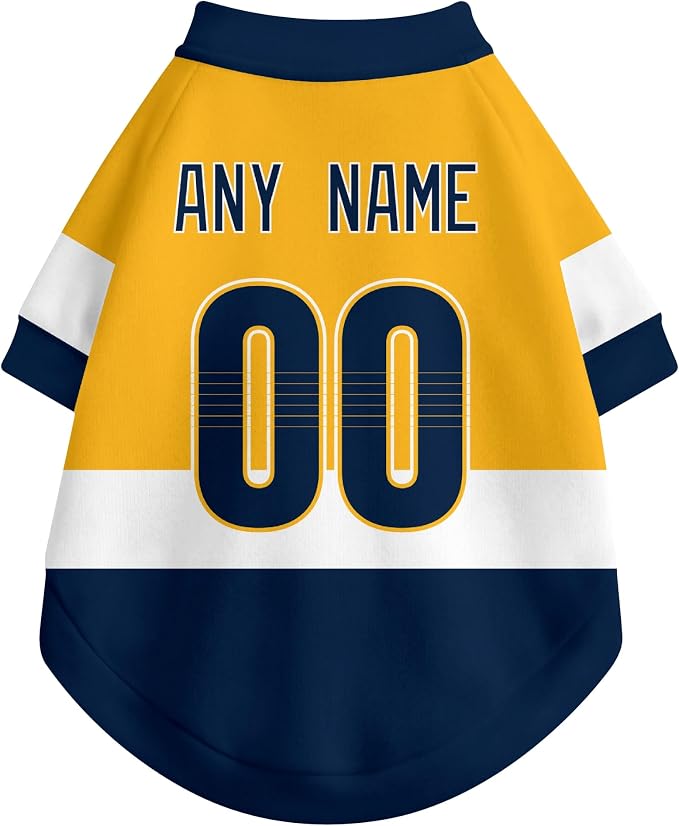 Nashville Dog Clothes Personalized Pet T Shirt for Dogs Gift | Custom Name Number Jersey Style Pet Shirt for Dog