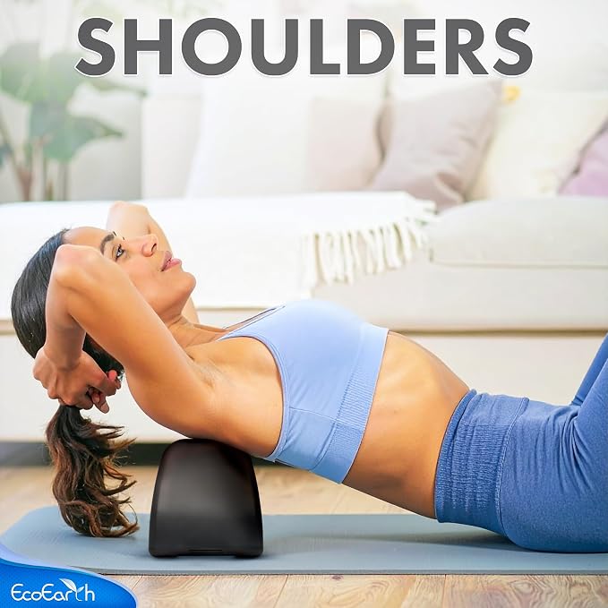 EcoEarth Psoas Release Massage Tool - Black - Deep Tissue Hip Flexor Massager with Strap Design & Anti Slip Base - Myofascial Massage Tool for Lower Back & Psoas Muscles - Trigger Point Massager