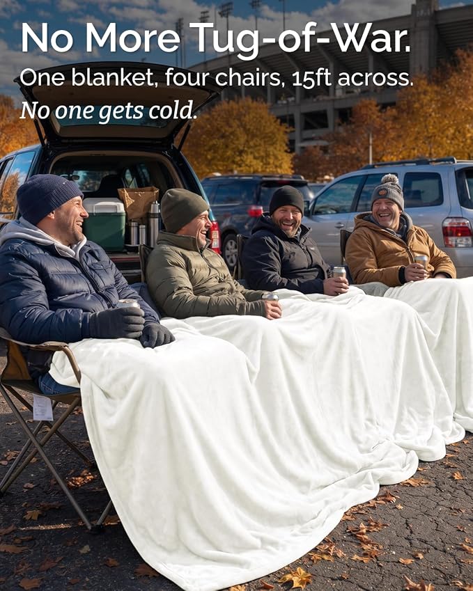 Ultra Soft Fleece Blanket Oversized King Size - Flannel Fleece Luxury Blanket - Lightweight for Couch Bed Chair - Thick, Warm and Breathable - All Season Cozy, Ivory
