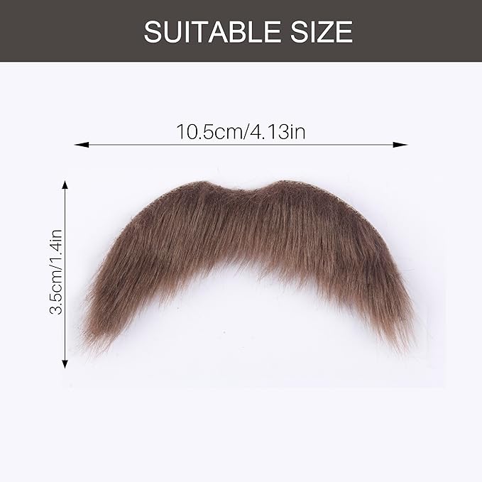 Fake Mustache for Men Classic Halloween Self Adhesive Fake Beard Novelty Stick On Fake Mustaches