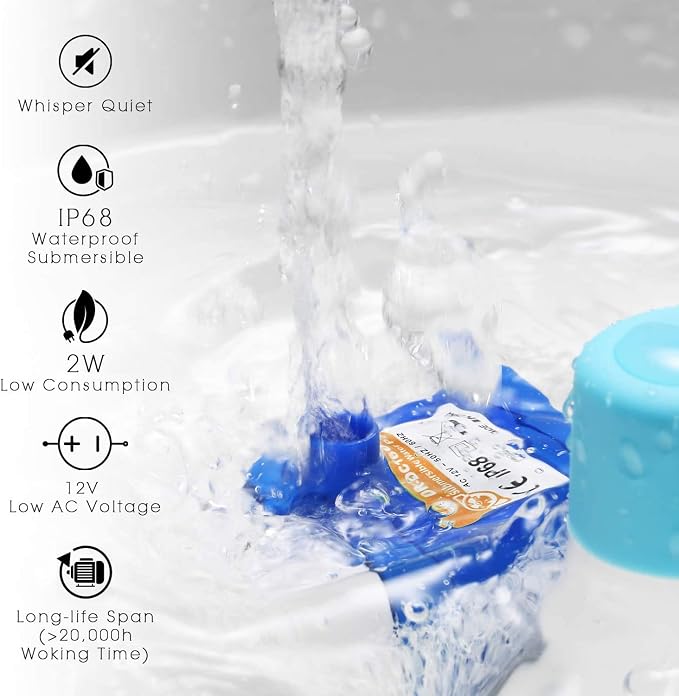 iPettie Tritone Ceramic Cat Water Fountain, Heavy-Duty Waterer for Pets | 2.1 Liters / 2.2 Quart Filtered Water Purifier with Replacement Filters and Foam, White