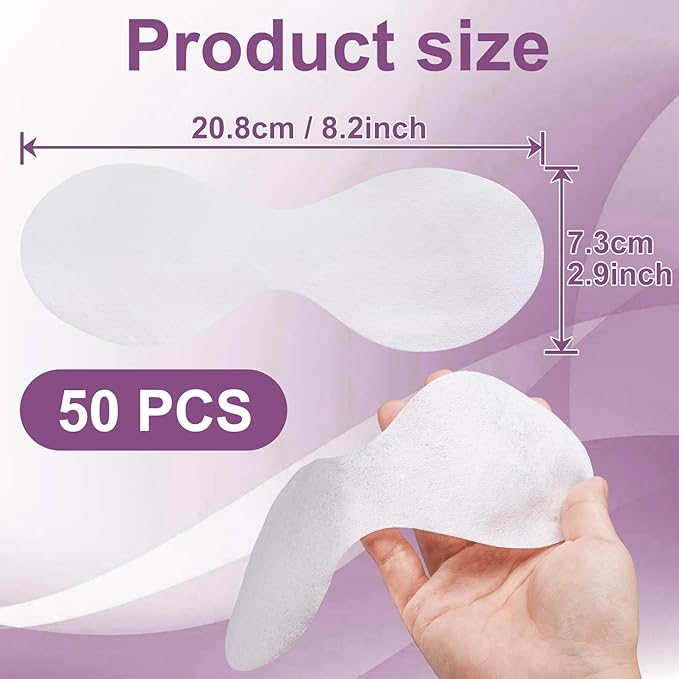 50 Sheets Disposable Eye Pads, Non-Woven Cotton Paper Facial Masks for Skincare & Spa, DIY Clear Moisturizing Eye Care Beauty Sheets