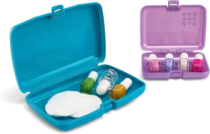 Caboodles Care Pack + Lil Bit Set, Purple and Dark Teal, Travel Organizers for Makeup Snap-Tight Latch for Mess-Free Travel, Compact Size