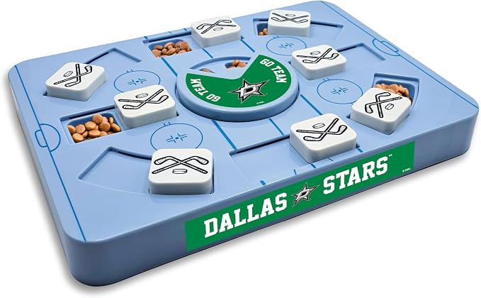 Pets First NHL Dallas Stars Large Puzzle Toy, New Size, Interactive Dog Treat & Slow Feeding Toy