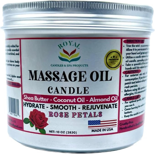 Massage Oil Candle (Rose Petals)