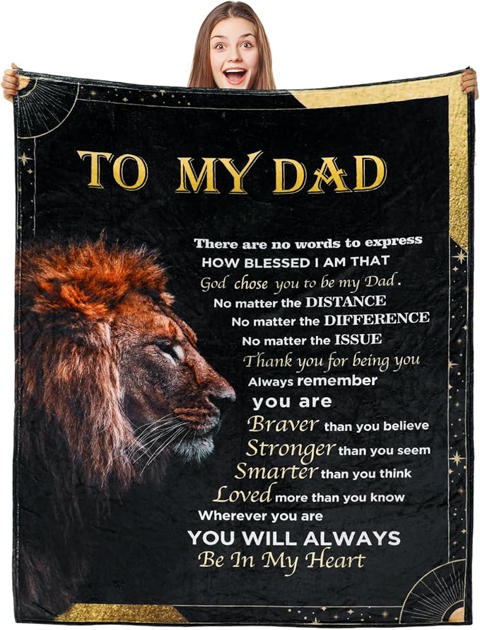Gifts for Dad, Dad Gifts for Birthday from Daughter, Birthday Gifts for Dad Gifts from Son, Dad Blanket from Daughter 60”*80”