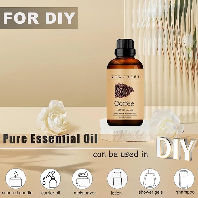 Coffee Essential Oils, 100% Pure and Natural Essential Oil for Aromatherapy Diffuser - Coffee/1 Fl Oz