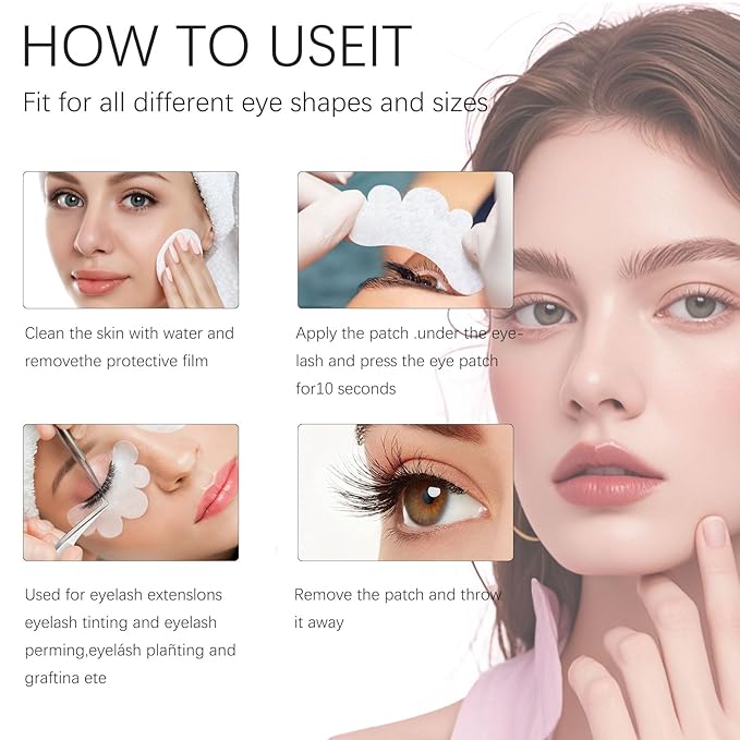 Upgraded 150 pairs Under Eye Gel Pads Eyelash Extension Lint Free Gel Patches for Eyelash Extension Supplies Tools (Pink)