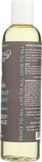 Soothing Touch Bath & Body Massage Oil, Muscle Comfort - 8 Oz