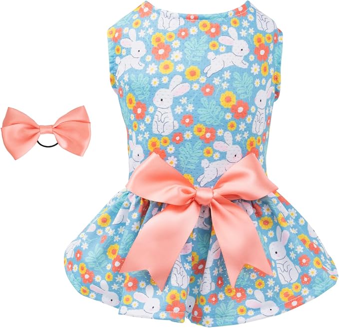 CuteBone Dog Mesh Dress Puppy Sundress Pet Outfit Summer Fashion for Small Dogs Girl Cat Clothes
