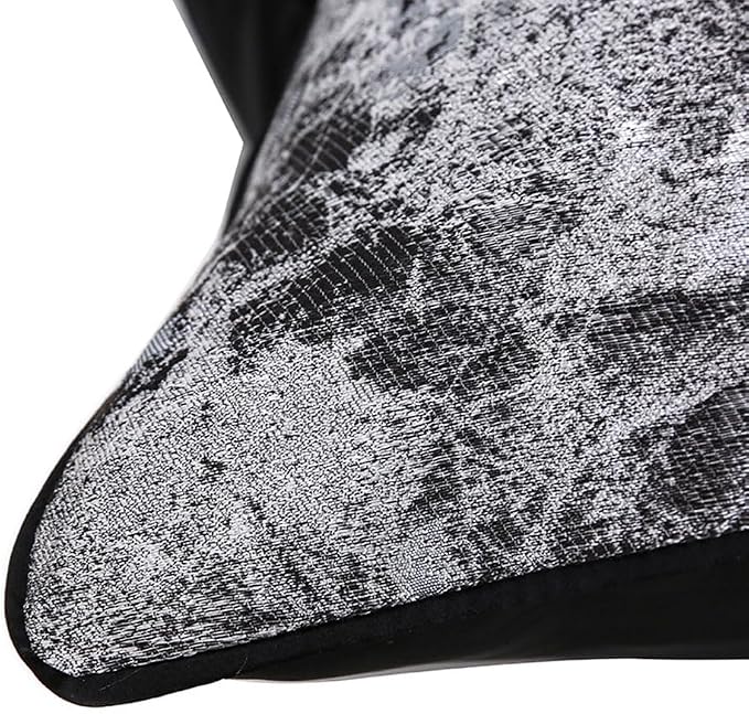 vctops Marble Decorative Luxurious Throw Pillow Covers Jacquard Square Cushion Cases Pillowcase for Bed Sofa Couch Chair Car Home Decor (Marble Black,20"x20")