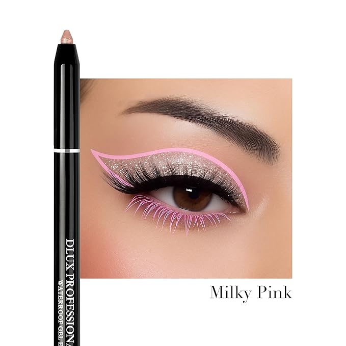 DLUX PROFESSIONAL Gel Eyeliner - 4g Stick Eye liner, Waterproof Pencil Gel Liner, Smooth Cream Eye shadow, Smudge-Free, Long-Lasting, Intense Colours, Easy To Use Korean Cosmetic