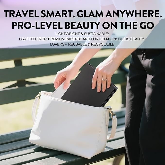 Strong 4 Layers Empty Magnetic Palette Book Palette+1pcs Makeup Depotting Spatula+50pcs Round Metal Stickers+50pcs Square Metal Stickers