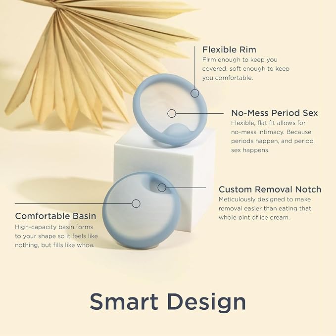 Saalt Menstrual Disc Duo – Reusable Period Disc for 12-Hour Protection – BPA & Latex Free – Easy Removal – Soft, Flexible, and Comfortable